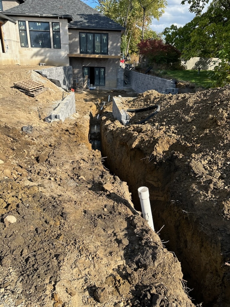 Trenching A New Sewer Line